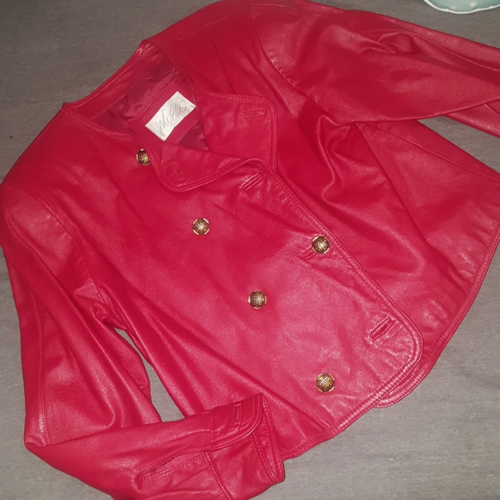 Vintage Red Leather Jacket